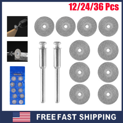 12pcs 22mm Diamond Cutting Discs with 2 Shanks Grinding Wheel for Ceramic Glass