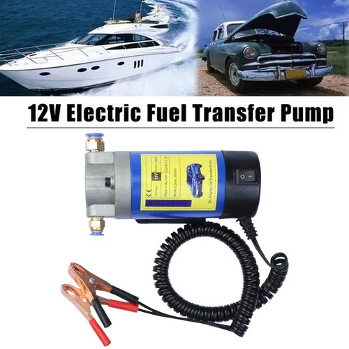 Pompe à Huile 12V 100W - Vidange Moteur | 3 Tuyaux + 2 Raccords Inox | Débit 1-4 L/min - Portable Et Silencieuse - 6