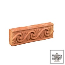Art Nouveau Border String, Decorative Handmade Red Brick
