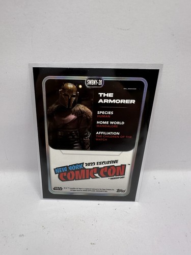 Topps 2023 Star Wars NYCC The Armorer #SWBNY-20 Sparkle - Picture 2 of 2