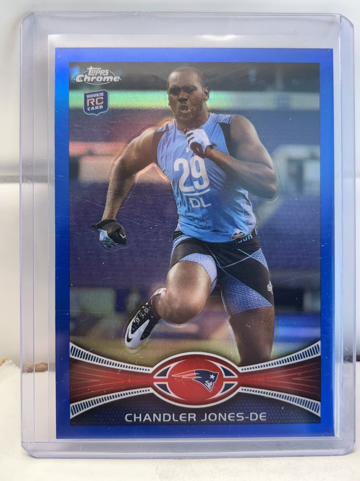 2012 Topps Chrome Blue Refractor /199 Chandler Jones #140 Rookie RC