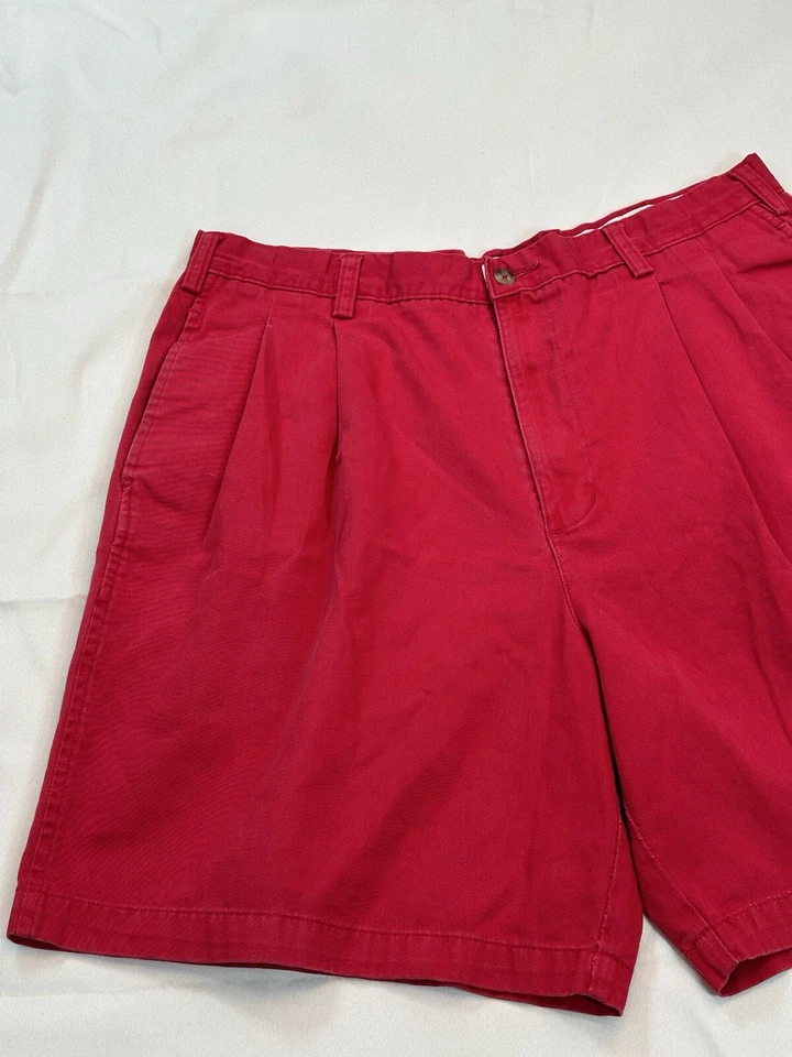 Pantalones Cortos Chinos Chaps Ralph Lauren Para Hombre Nantucket Rojo - Talla 36 Foto 4 de 4