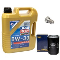 MotoröL ÖLfilter SM111 5W30 5 Liter + ÖLablassschraube FüR Skoda Audi Seat VW