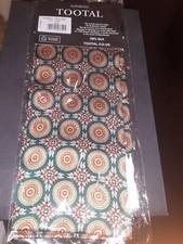 Sciarpa Tototal disegno arazzo oro/verde 100% seta -Mods!!! Nuovo sigillato.