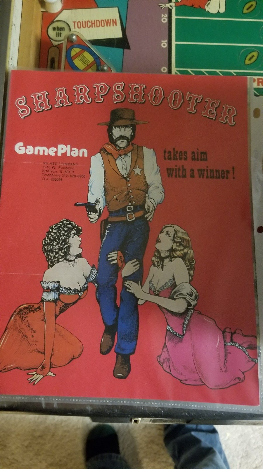 Game Plan SHARPSHOOTER Original 1978 Flipper Game Pinball Machine Promo