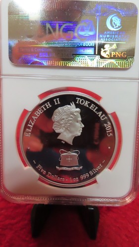2015 TOKELAU S$5 YEAR OF THE GOAT COLORIZED PROOF COIN NGC PF PR 69 Ultra Cameo - Picture 6 of 8