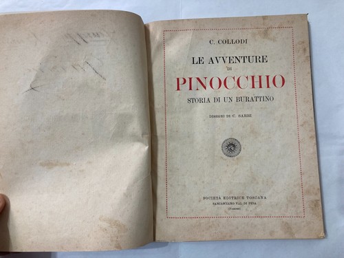LE AVVENTURE DI PINOCCHIO- DISEGNI DI C. SARRI TOPPI 1923 -CON DIFETTO. - Imagen 9 de 24