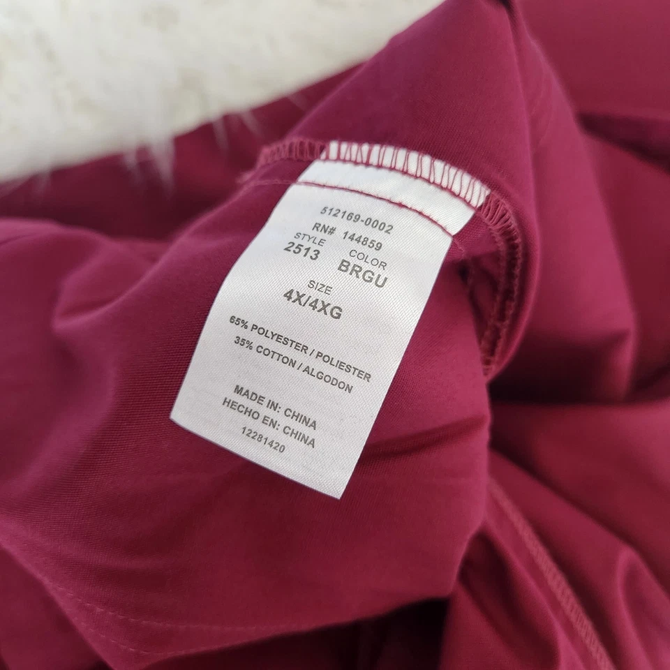 Adar Pro Scrubs Women's S Ultimate Scrub Pants Burgundy 4X NEW NWT - Image 2 of 4