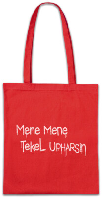Mene Mene Tekel Upharsin Stofftasche Einkaufstasche The Symbol Logo Society Wall
