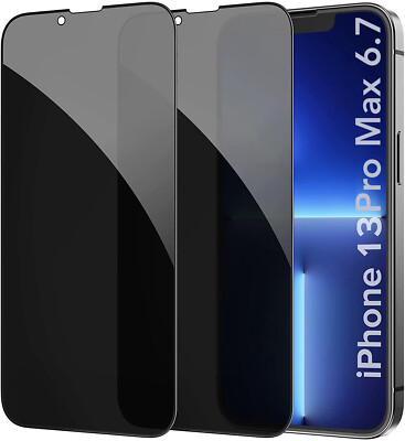 2x iPhone 13 Pro Max Sichtschutz Schutzfolie Display Schutzglas 9H Panzerfolie