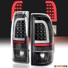 Fits 1997-2003 Ford F150 99-07 F250 F350 Black Led Tube Brake Lamps Tail Lights