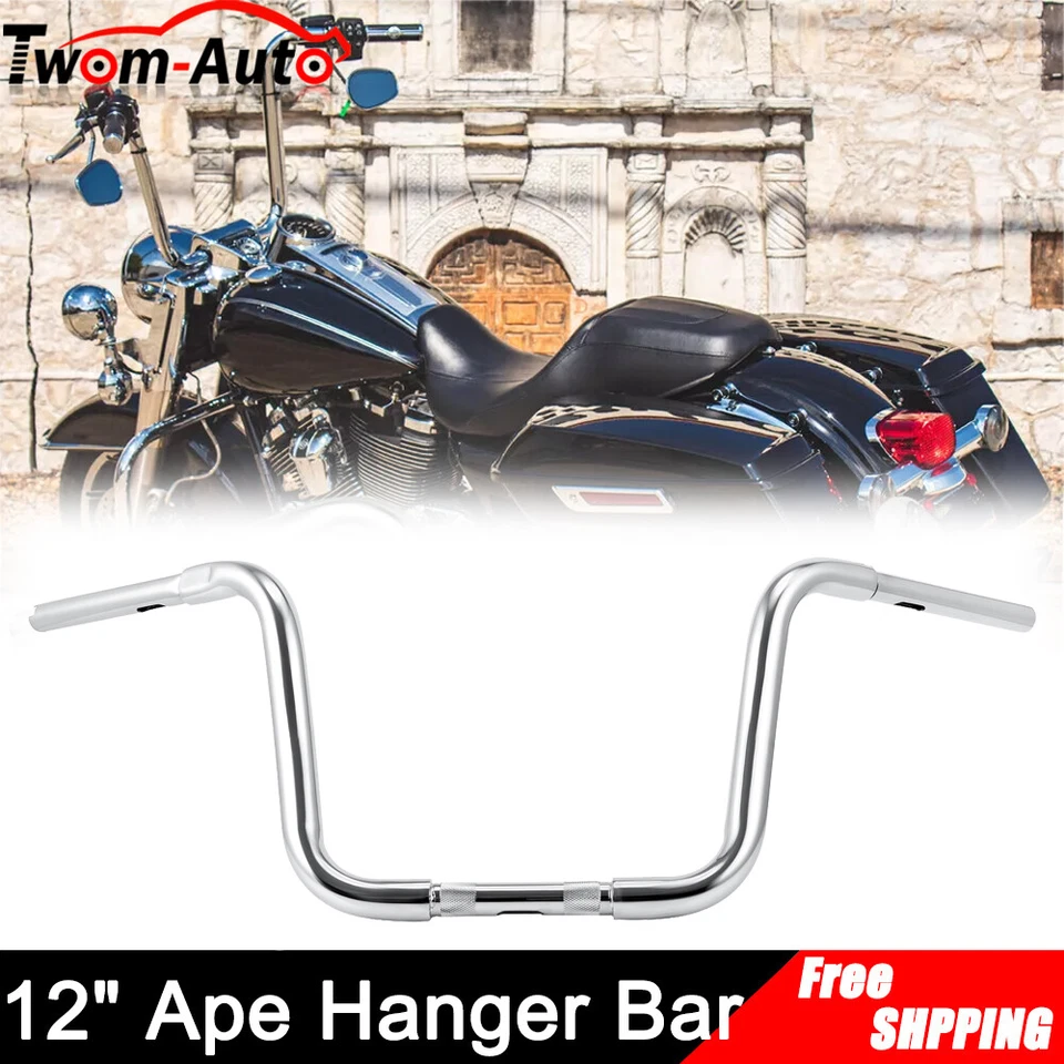 Barra de suspensión ADN 12" Ape 1 1/4" manillar para Harley Sportster FLS FXS Road King Foto 4 de 4