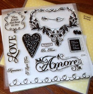 CTMH D1445 AMORE ~ HEARTS, LOVE, Two hearts that beat as ...