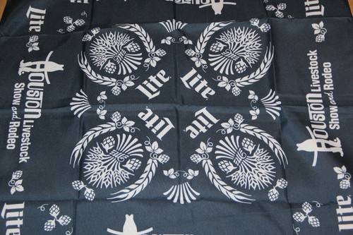 (2) Miller Lite Beer / Houston Livestock Show & Rodeo Bandana - Picture 2 of 5