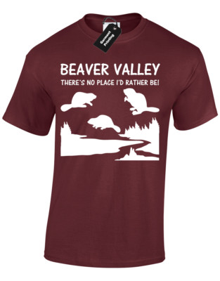 BEAVER VALLEY HERREN T-SHIRT LUSTIG UNHÖFLICH BEDRUCKTES DESIGN ERWACHSENE HUMOR