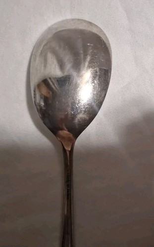 Vtg Wm. A Rogers A1 PLUS Oneida Ltd MEADOWBROOK Serving SPOON Silver-Plate 8" - Picture 7 of 12