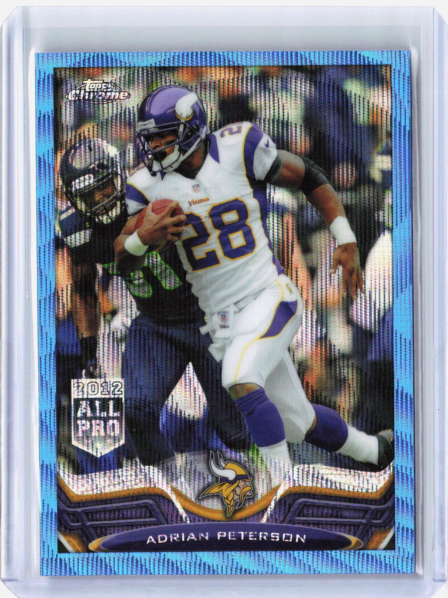 2013 Topps Chrome #100 Adrian Peterson Blue Wave Refractors