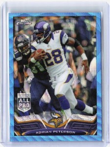 2013 Topps Chrome #100 Adrian Peterson Blue Wave Refractors