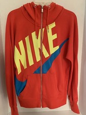 Vintage Y2K Nike Womens Hoodie Size Large Jacket Zip Up Sweatshirt Sportswear