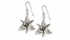 Trillium Jewelry Sterling Silver Trillium Earrings Handmade Flower Jewelry TLM1-