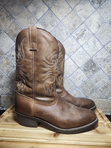 Laredo Paris 4242 Men's Brown Leather Western Cowboy Boots Size 11.5 D - Picture 5 of 12