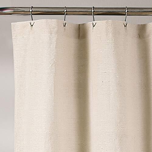Button Shower Curtain, 72" W x 78" L - Rustic Extra Long 72"W x 78"L Linen - Picture 3 of 8