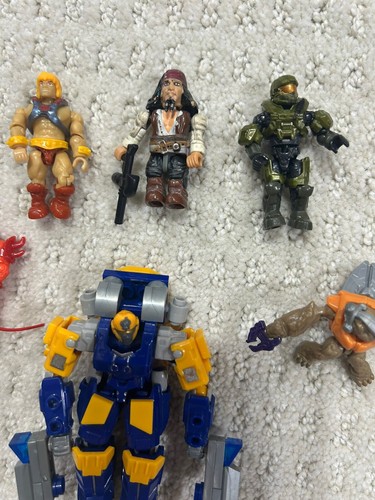 Lot Of 6 Mega Construx Bloks Figures HE- MAN Jack Sparrow Halo - Picture 3 of 4
