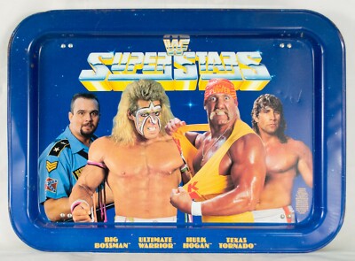Vintage 1991 WWF Superstars TV Tray Hulk Hogan Von Erich Ultimate Warrior  WWE | eBay