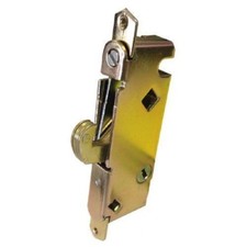 Sliding Glass Patio Door Lock, Mortise Type, 45 Degree Keyway, 3-11/16" Screw Ho