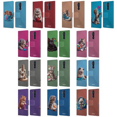 OFFICIAL P.D. MORENO PLAY CAT ARTWORK LEATHER BOOK CASE FOR NOKIA PHONES