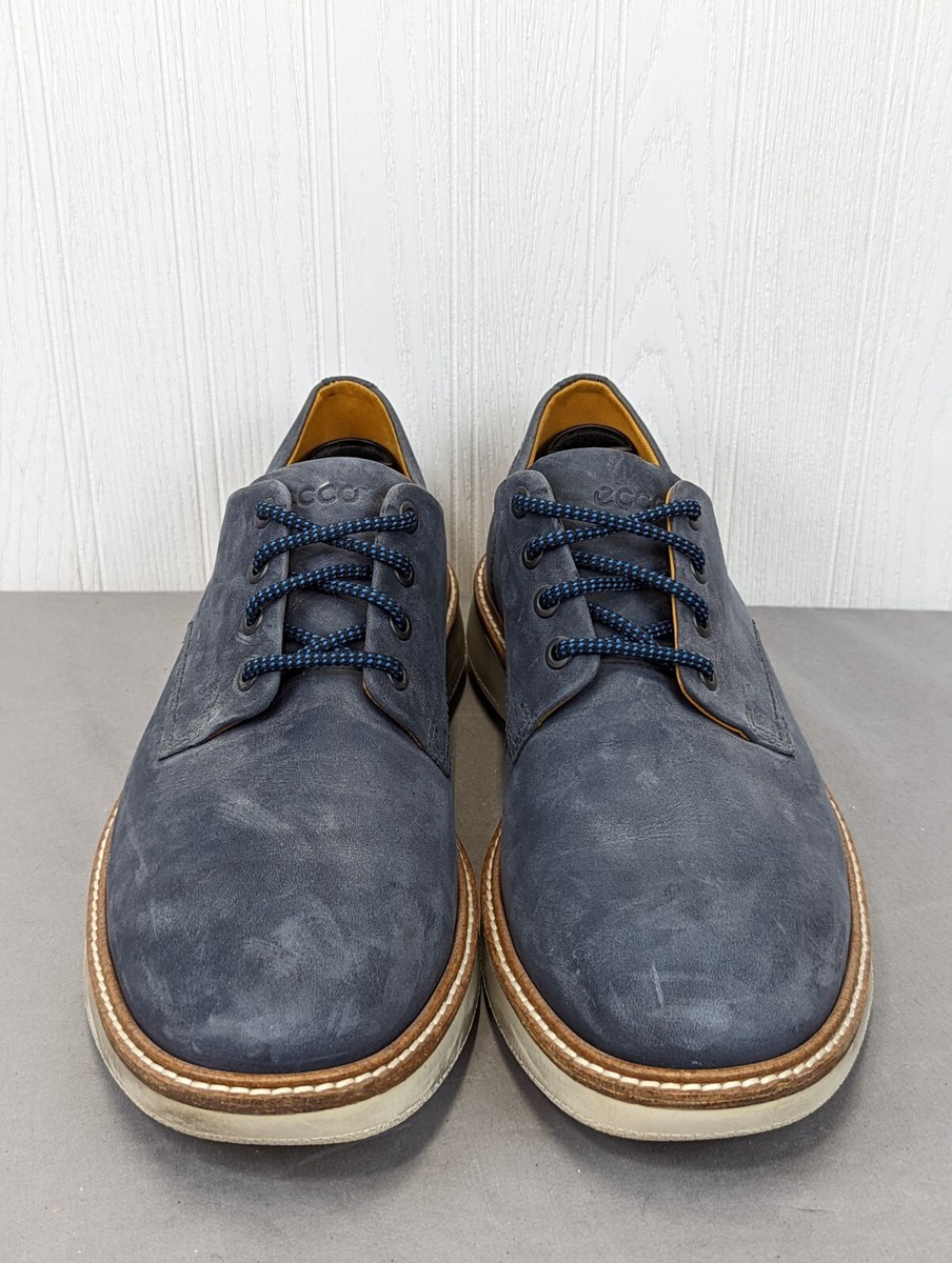 Ecco Aurora Men's Suede Oxford Shoes Dark Blue Size US EU 42