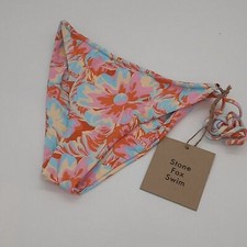 Stone Fox Swim Bikini Bottom Womens XL River String Side Tie Flower Power XL