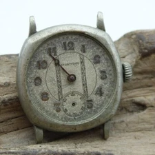 STRATFORD LANGENDORF TRENCH WRIST WATCH 6j 31.2x37.3mm 19mm LUG FOR REPAIR (S3A)