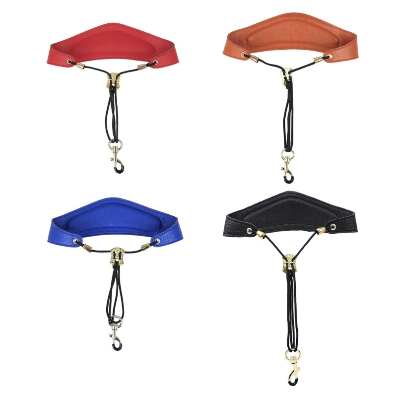 Saxophone Strap Leather Sax Lanyard Neck Strap Musical Instrument Accessories