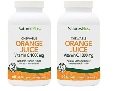 Natures Plus Orange Juice 1000 mg Vitamin C- 2 x 60 Tabletten (75,14 EUR/kg)