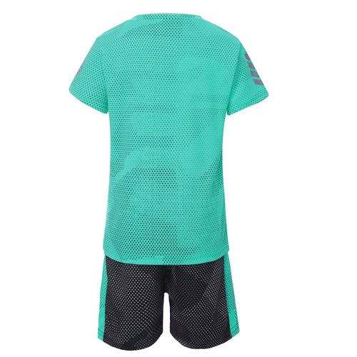 Kids Boys Shorts Exercise Activewear Team Tracksuit Pullover T-Shirt Summer Gym - Picture 39 of 54
