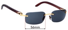 SFx Replacement Sunglass Lenses fits Cartier 4176299 - 56mm Wide