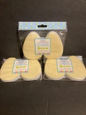 The Bathery Let's Spa 3 packs = 6 dual sided facial sponges 