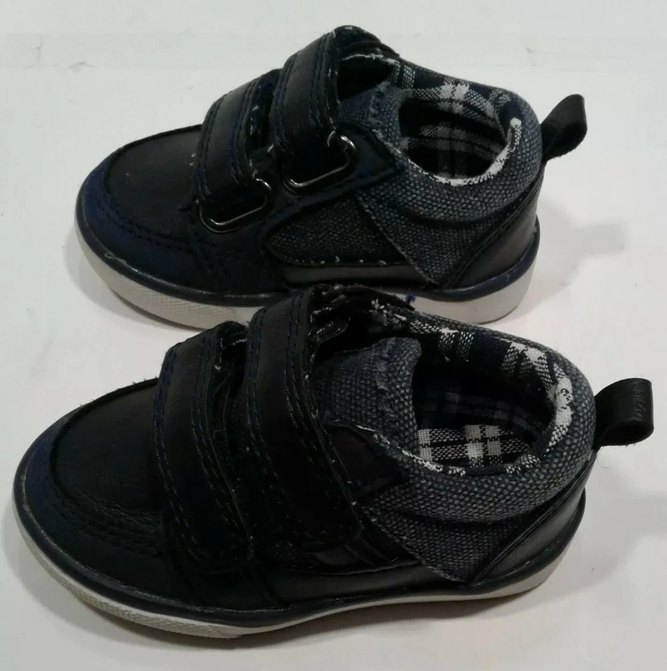 Koala Kids Size 3 Boys Blue Sneaker w/ Dual Strap Closure  Nice Shoes - Image 3 of 4