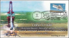 AO-3783-4, 2003, First Flight, Add-on Cover, FDC, Pictorial Postmark, Redstone R