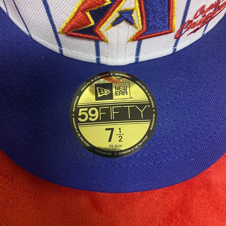 Arizona Diamondbacks New Era 59Fifty Big League Chew Fitted Hat Pinstripe 7-1/2 - Image 2 of 4