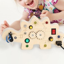 Montessori Busy Board Switch Board Activities Teaching Aid Smooth Edge Rotating