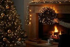 Christmas Fairy Lights Plug In Led Outdoor 288 Bulb Warm White Tree String Mains