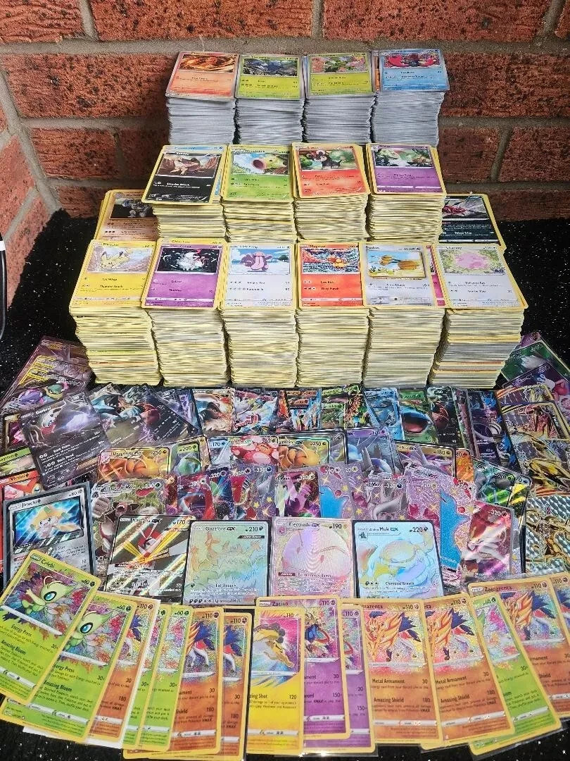Pokemon Cards Bundle 5 - 500 with EX, GX, V, VMAX, Rares, Holos, Gift Tin & More