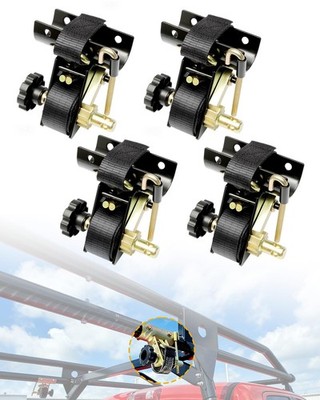 Ladder Rack Ratchet Straps with J-Hook (4PCS), Cargo Buckle Rack Lock Strap
