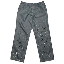 Vintage D&G Dolce & Gabbana Paint Splatter Pinstripe Trousers Men's 33 Italy