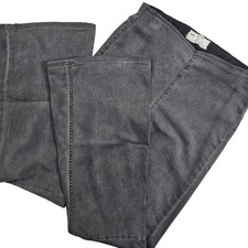 Free People Penny Pull-On Flare Jeans Womens W28 L29 Black Stretch Boho Retro