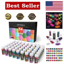 Artisan Quality 54 Color Glitter Jars   Extra Fine for Unmatched Crafting Beauty