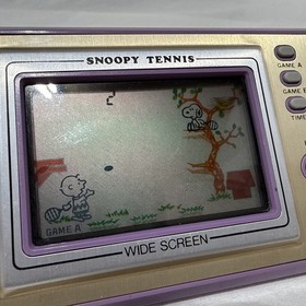 Nintendo Game & Watch Snoopy Tennis SP-30 1982 Wide Screen - WORKING EUC!
