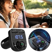 Bluetooth 5.0 Car Wireless FM Transmitter Adapter 2USB PD Charger AUX Hands-Free